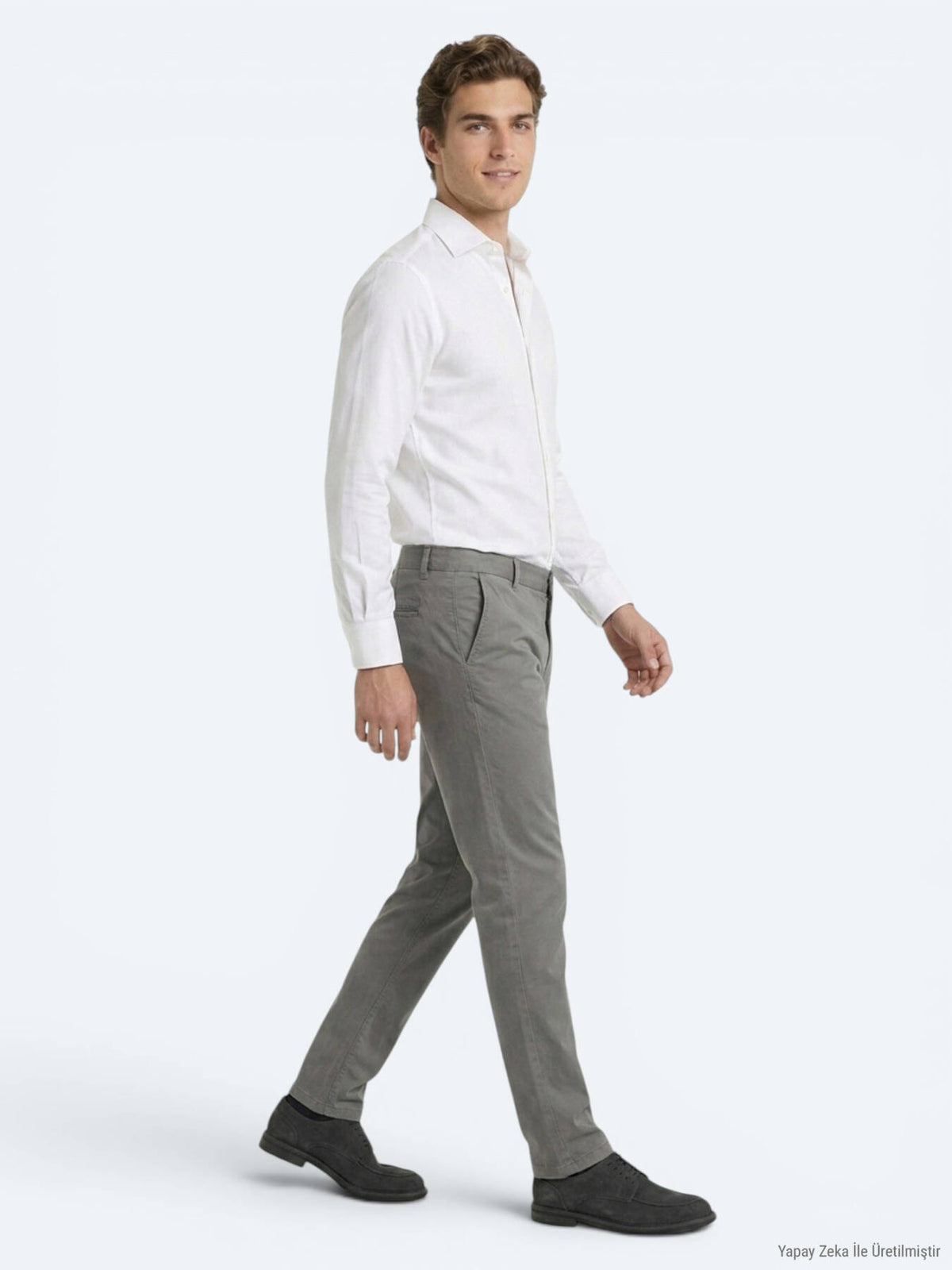 Gri Kumaş Jogging Fit Casual Pantolon