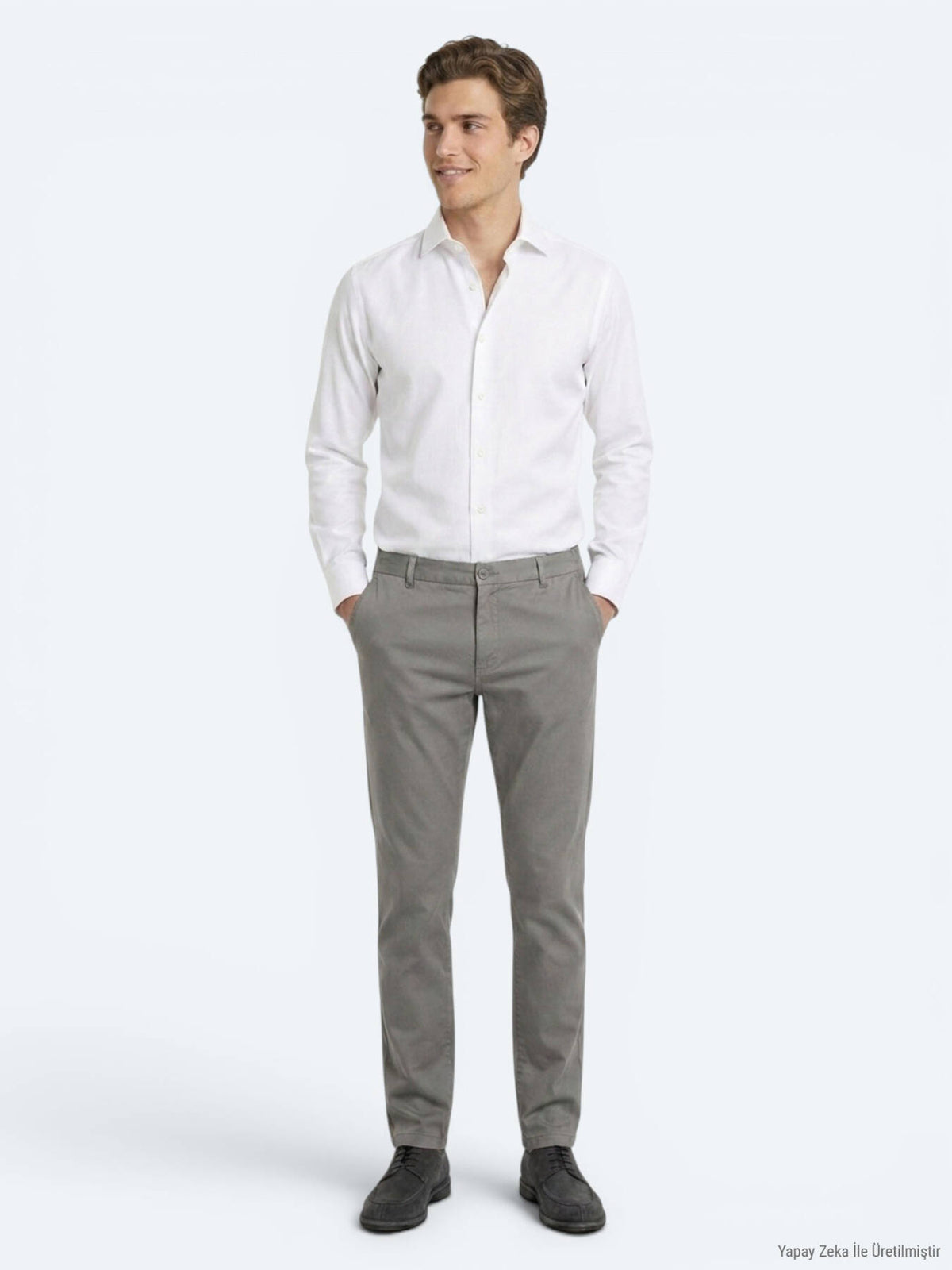 Gri Kumaş Jogging Fit Casual Pantolon