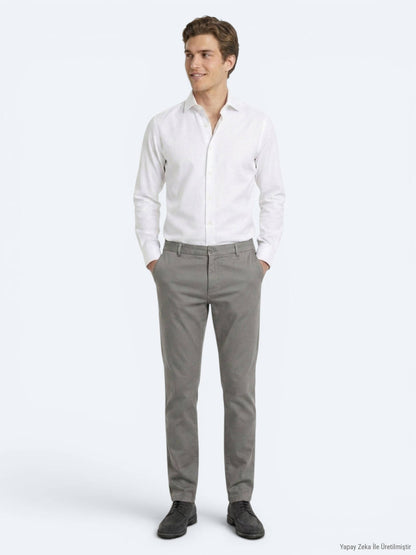 Gri Kumaş Jogging Fit Casual Pantolon
