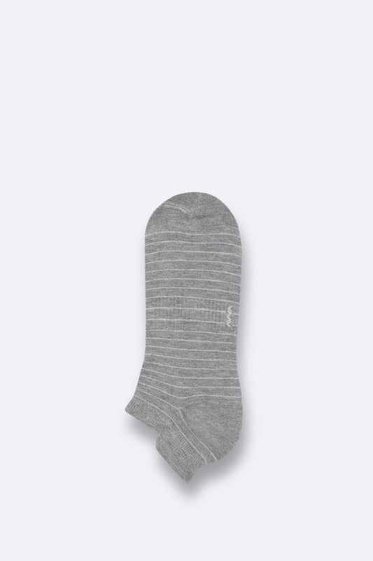Gri Bambu Karışımlı Patik Çorap
