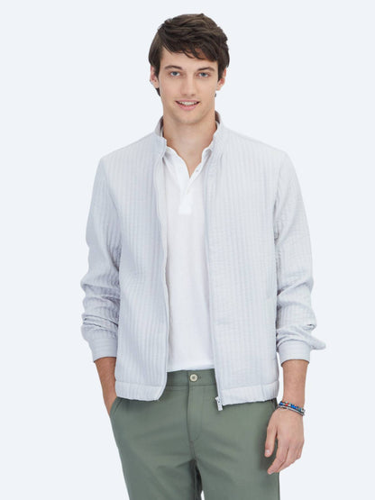 Gri Regular Fit Dik Yaka Casual Dokuma Mont