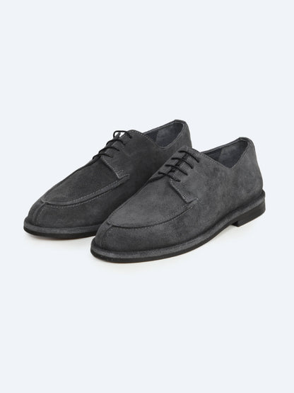 Gri Süet Smart Casual Ayakkabı