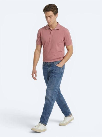 Gül Kurusu Düz %100 Pamuk T-shirt
