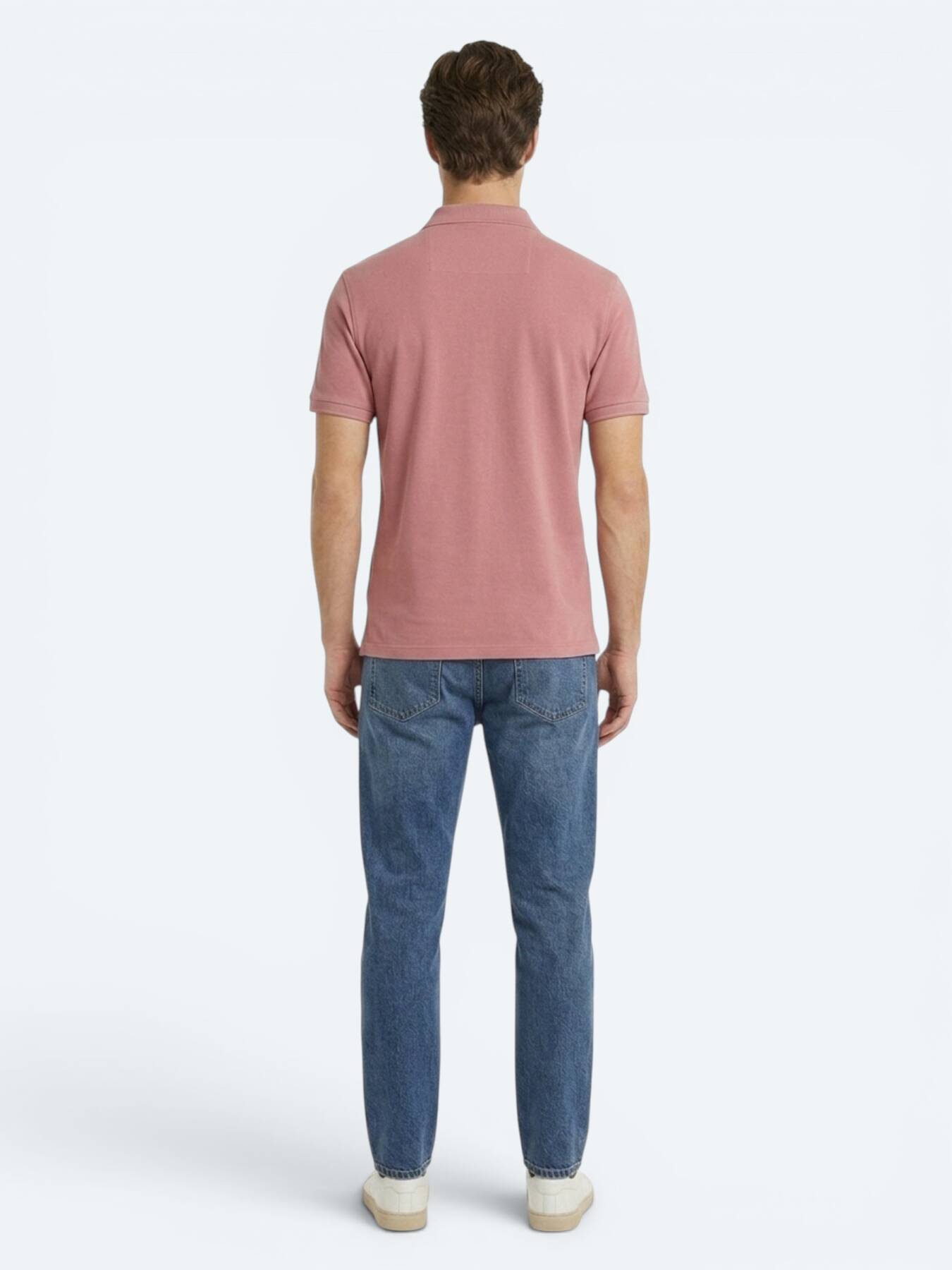 Gül Kurusu Düz %100 Pamuk T-shirt