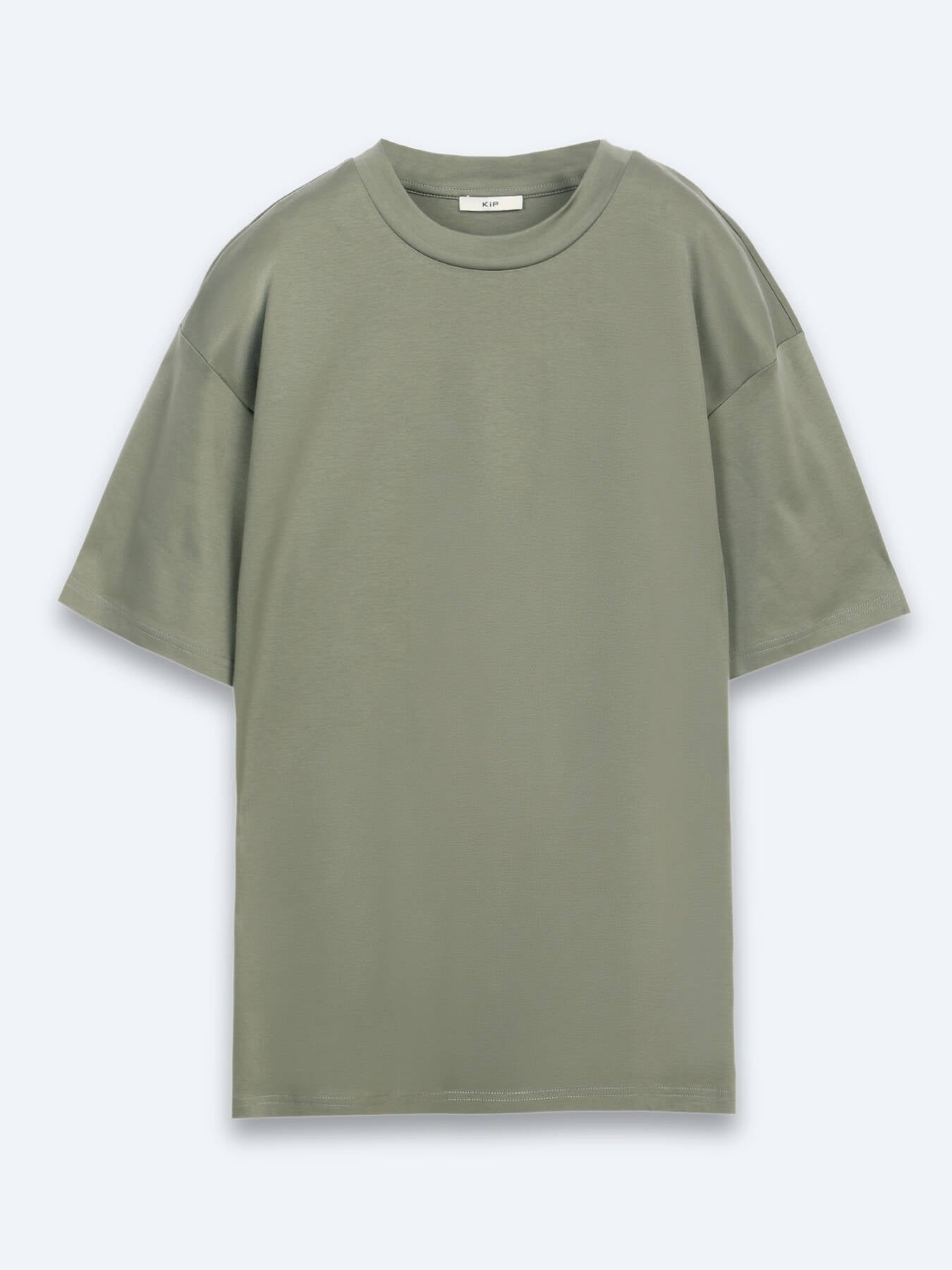 Haki Düz %100 Pamuk T-shirt