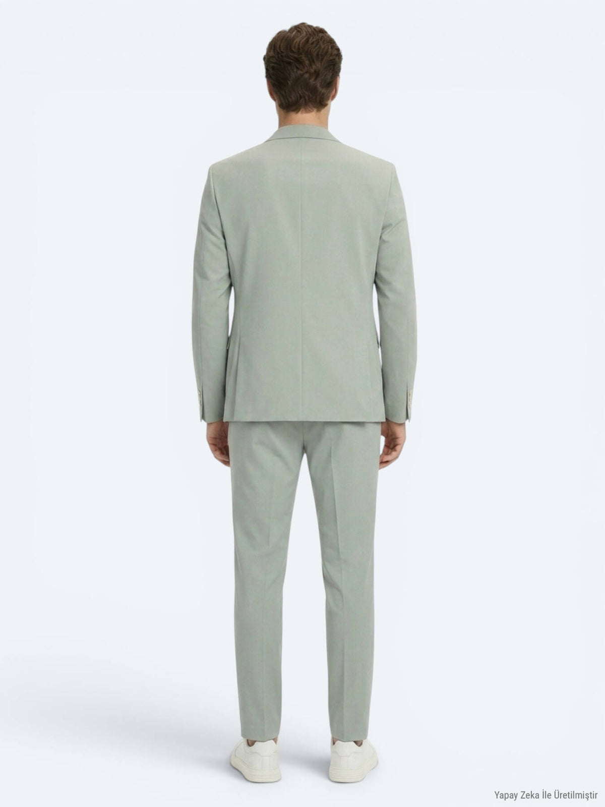 Haki Düz Modern Fit Takım Elbise