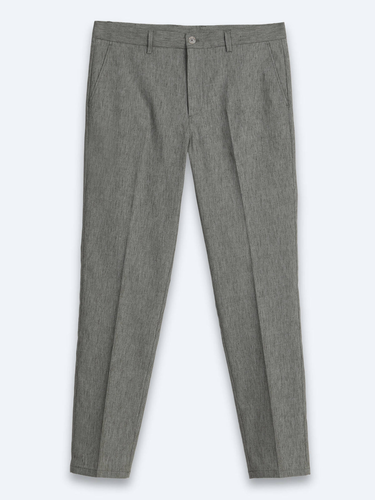 Haki Kumaş Relaxed Fit Casual Keten Karışımlı Pantolon