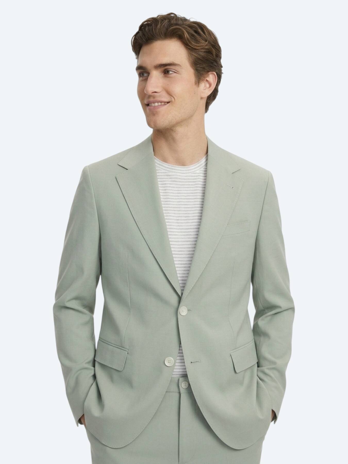 Haki Modern Fit Takım Elbise