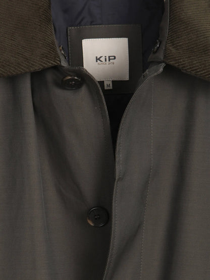 Haki Regular Fit Gömlek Yaka Casual Dokuma Pardösü