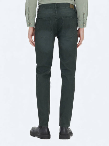 Haki Slim Fit Denim Pamuk Karışımlı Pantolon