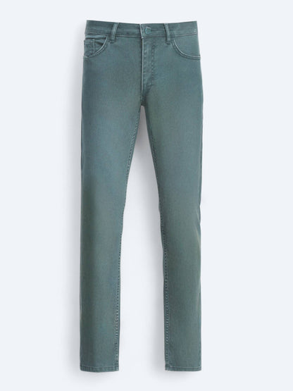Haki Slim Fit Denim Pamuk Karışımlı Pantolon