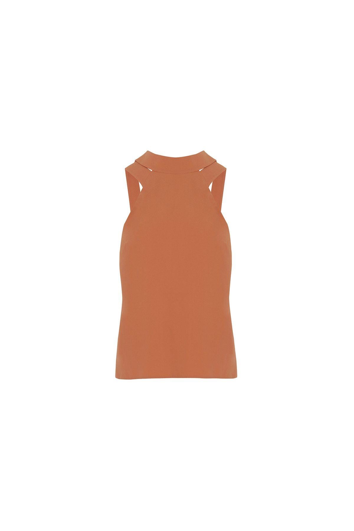 Halter Yaka Somon Bluz