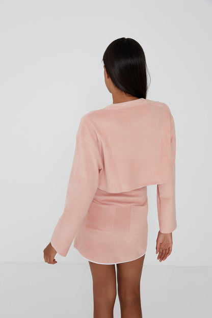Havlu Kumaş Pudra Sweatshirt