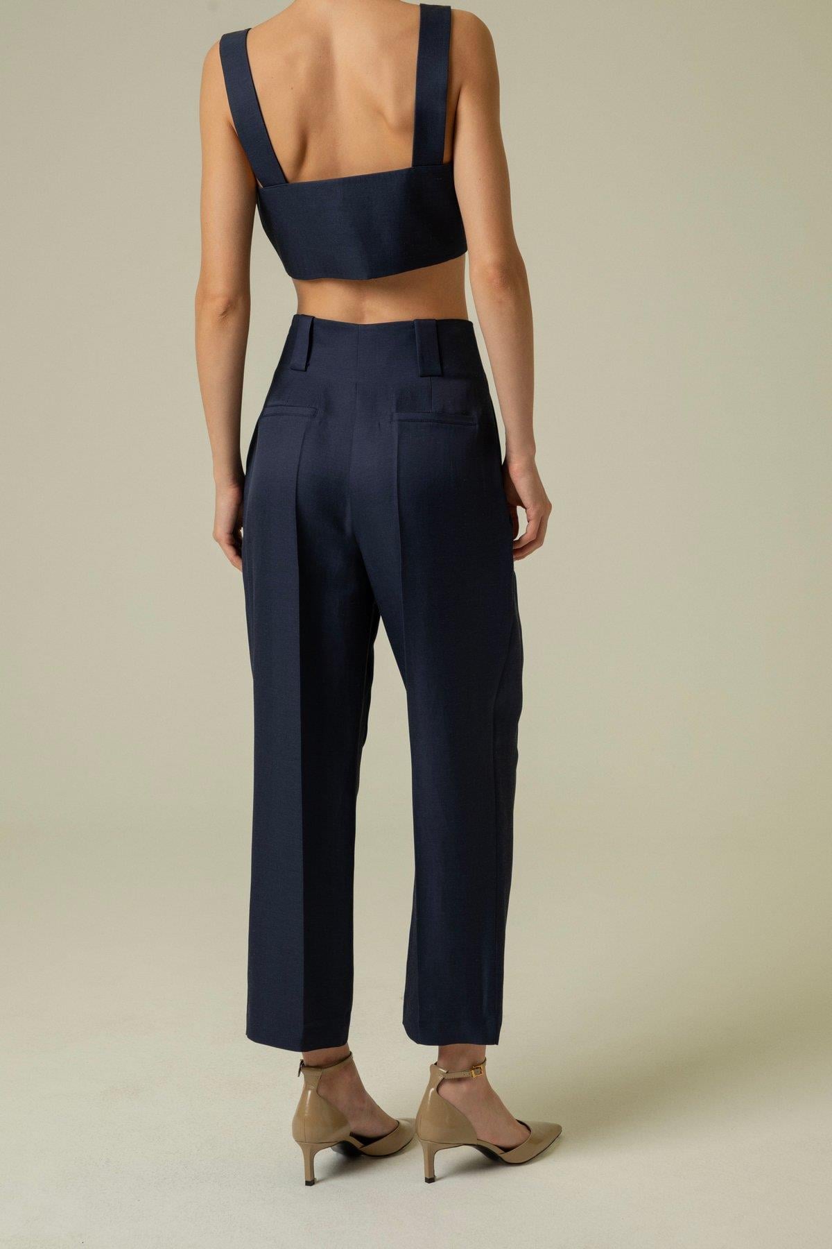Havuç Paça Lacivert Pantolon