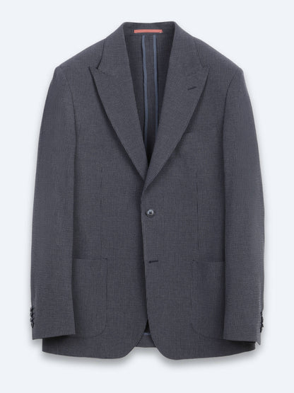 Indigo Çizgili Modern Fit Takım Elbise