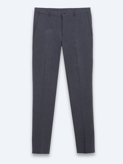 Indigo Çizgili Modern Fit Takım Elbise