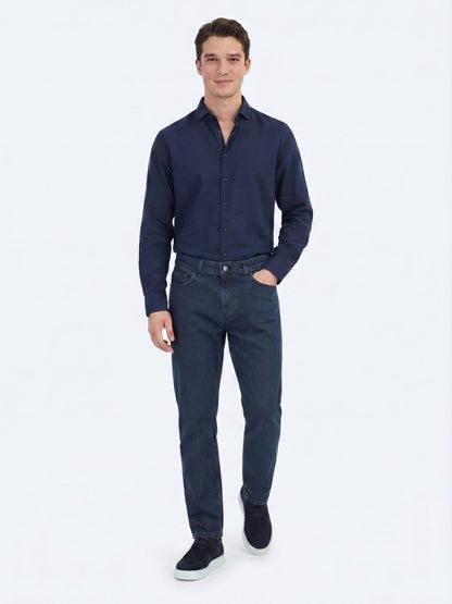 Indigo Regular Fit Denim %100 Pamuk Pantolon