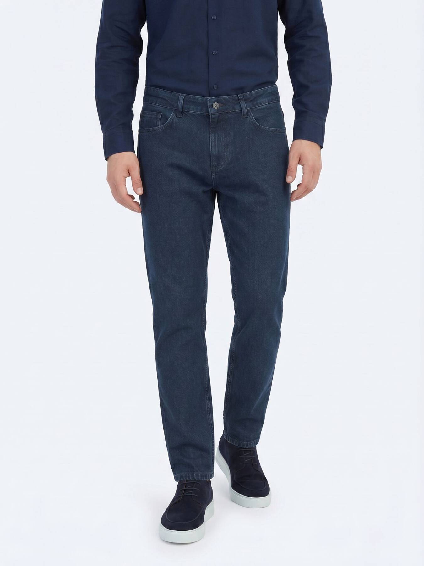 Indigo Regular Fit Denim %100 Pamuk Pantolon