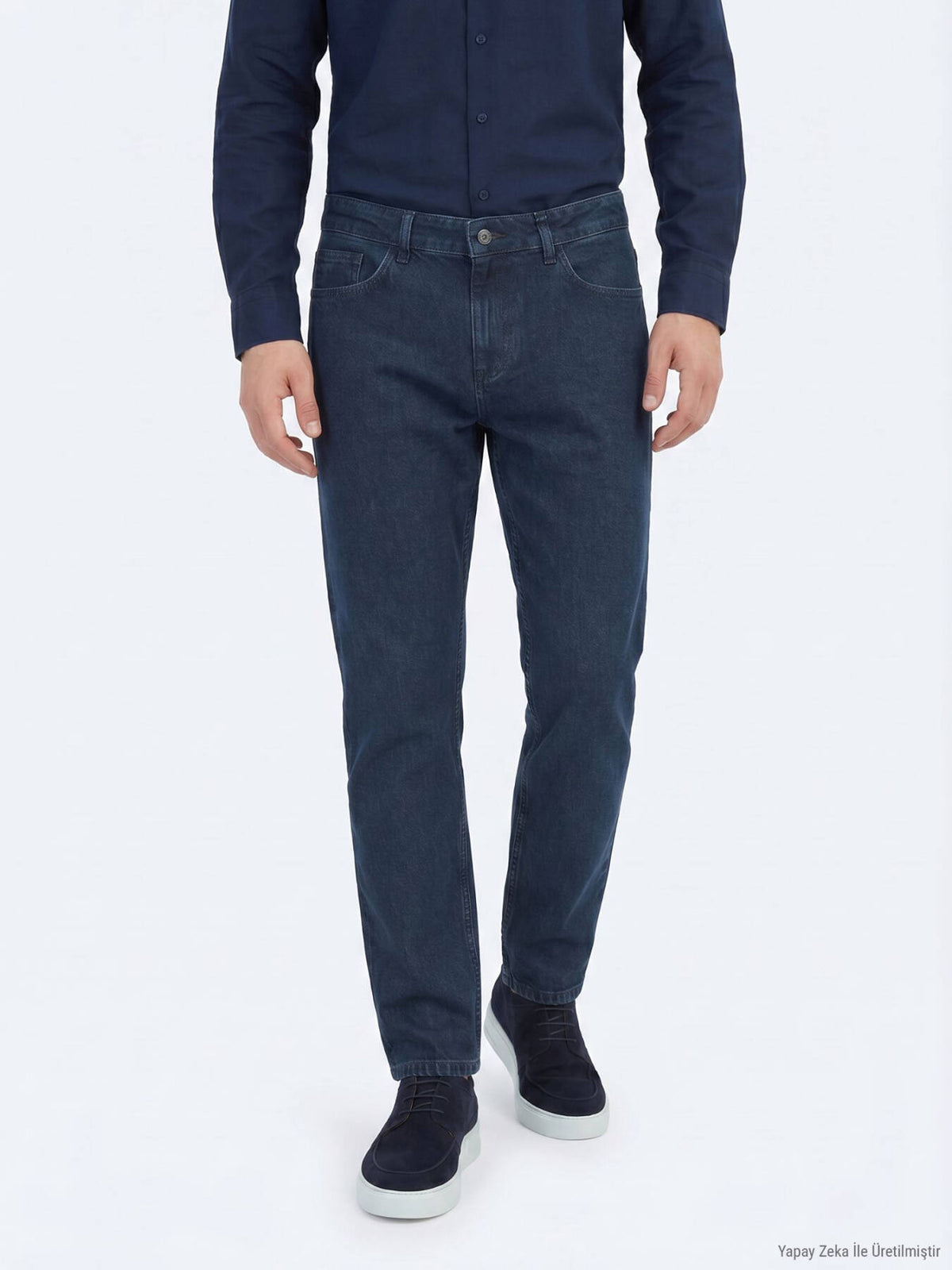 Indigo Regular Fit Denim %100 Pamuk Pantolon