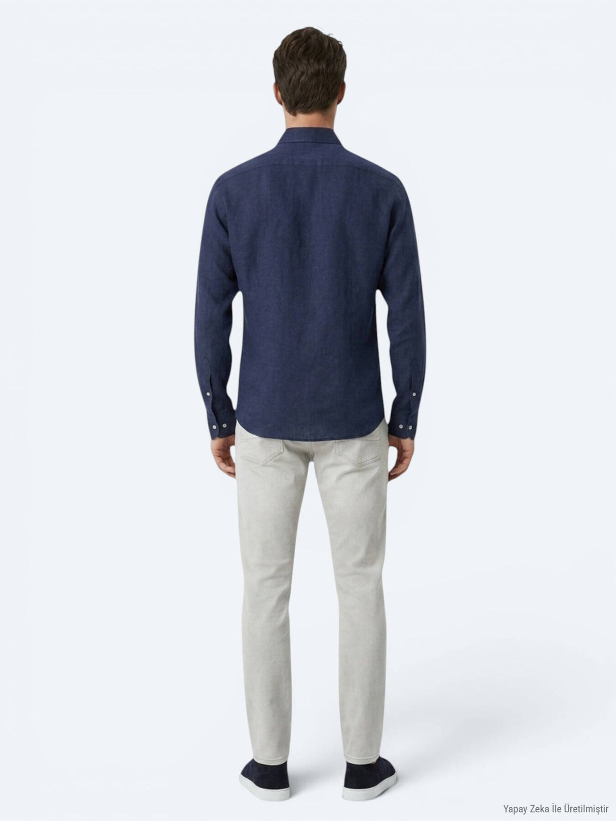 Indigo Regular Fit Uzun Dokuma Casual Pamuk Karışımlı Gömlek