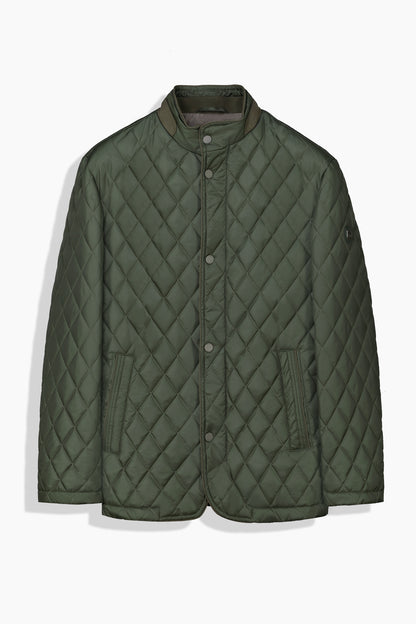 Jarna Baklava Desenli Haki Mont