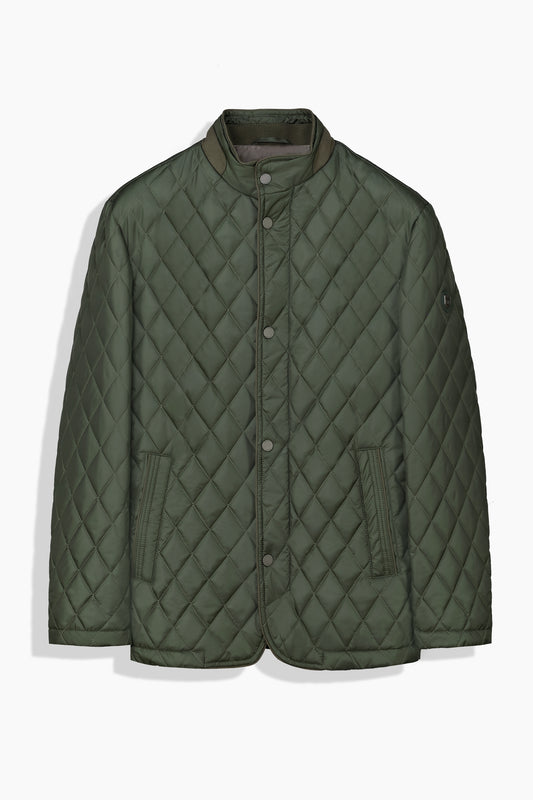 Jarna Baklava Desenli Haki Mont