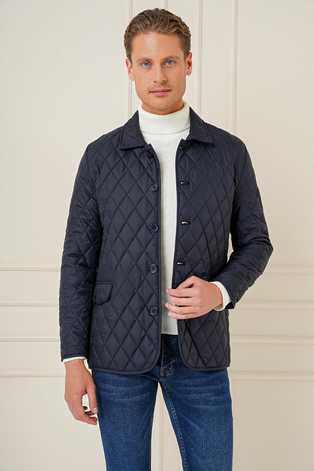 Ka 081 Slim Fit Lacivert Spor Kaban