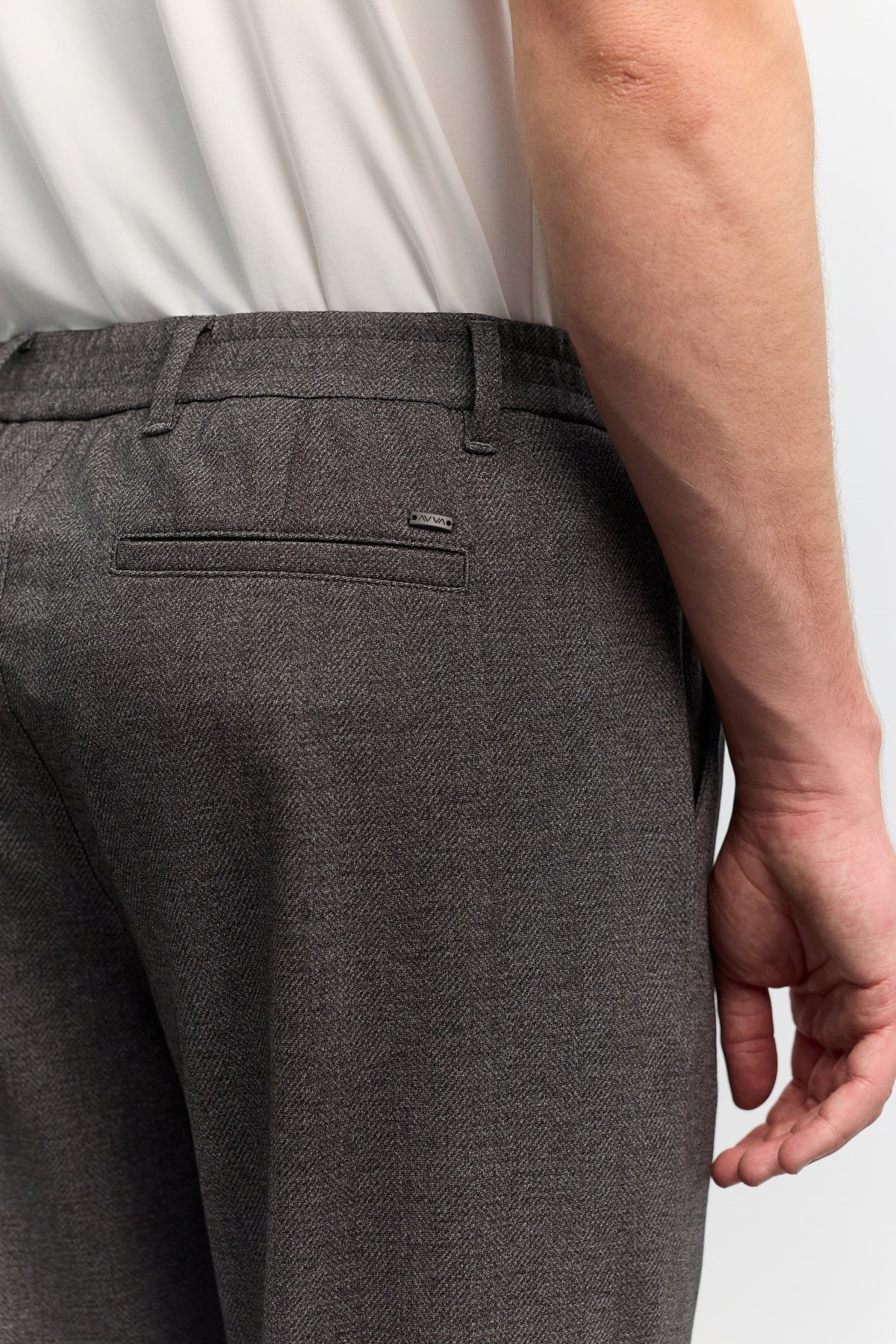 Kahverengi Klasik Bel Yanı Lastikli Soft Touch Pantolon