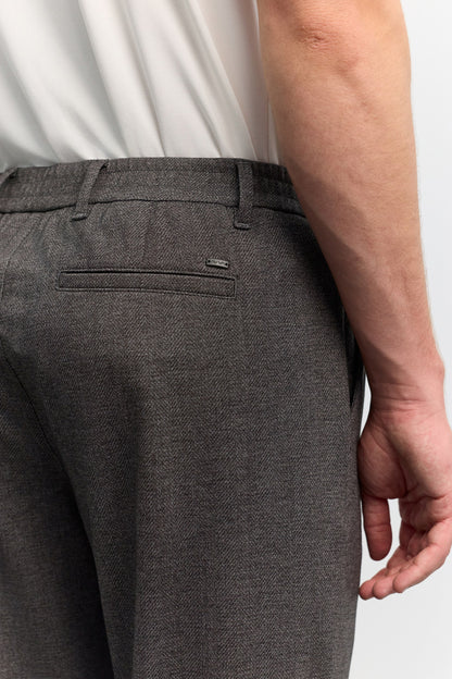Kahverengi Klasik Bel Yanı Lastikli Soft Touch Pantolon