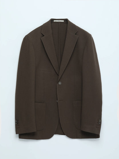 Kahverengi Çizgili Comfort Fit Ceket