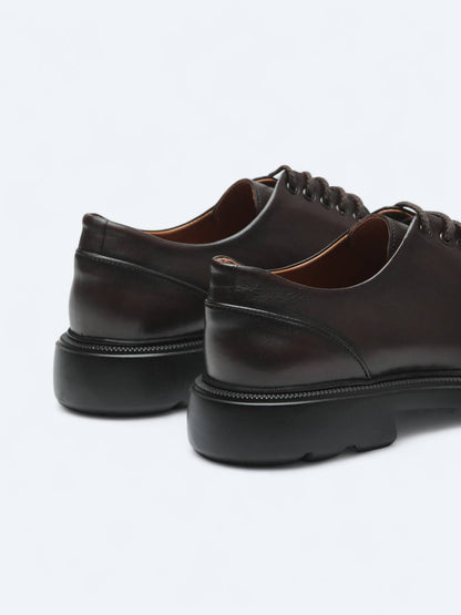 Kahverengi Deri Smart Casual Ayakkabı