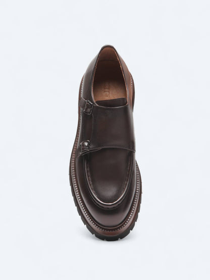 Kahverengi Deri Smart Casual Ayakkabı