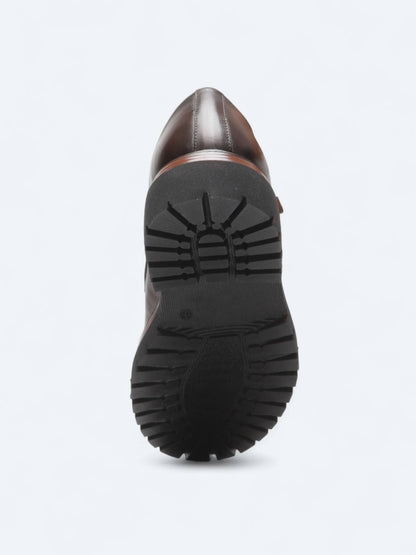 Kahverengi Deri Smart Casual Ayakkabı