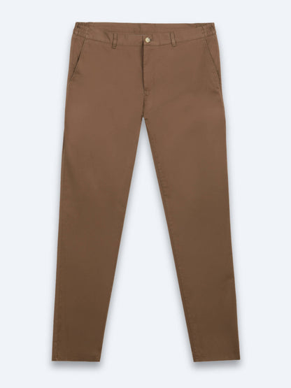 Kahverengi Dokuma Jogging Fit Casual Pamuk Karışımlı Pantolon