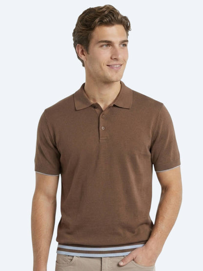 Kahverengi Düz %100 Pamuk T-shirt