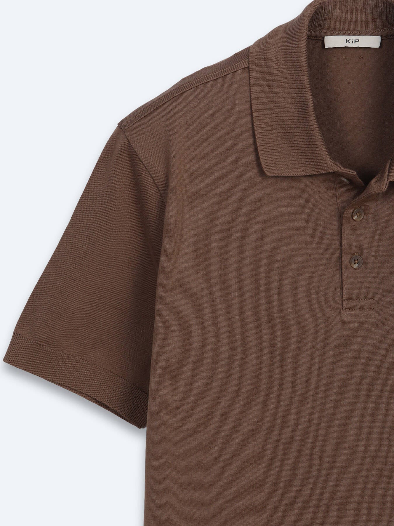 Kahverengi Düz %100 Pamuk T-shirt