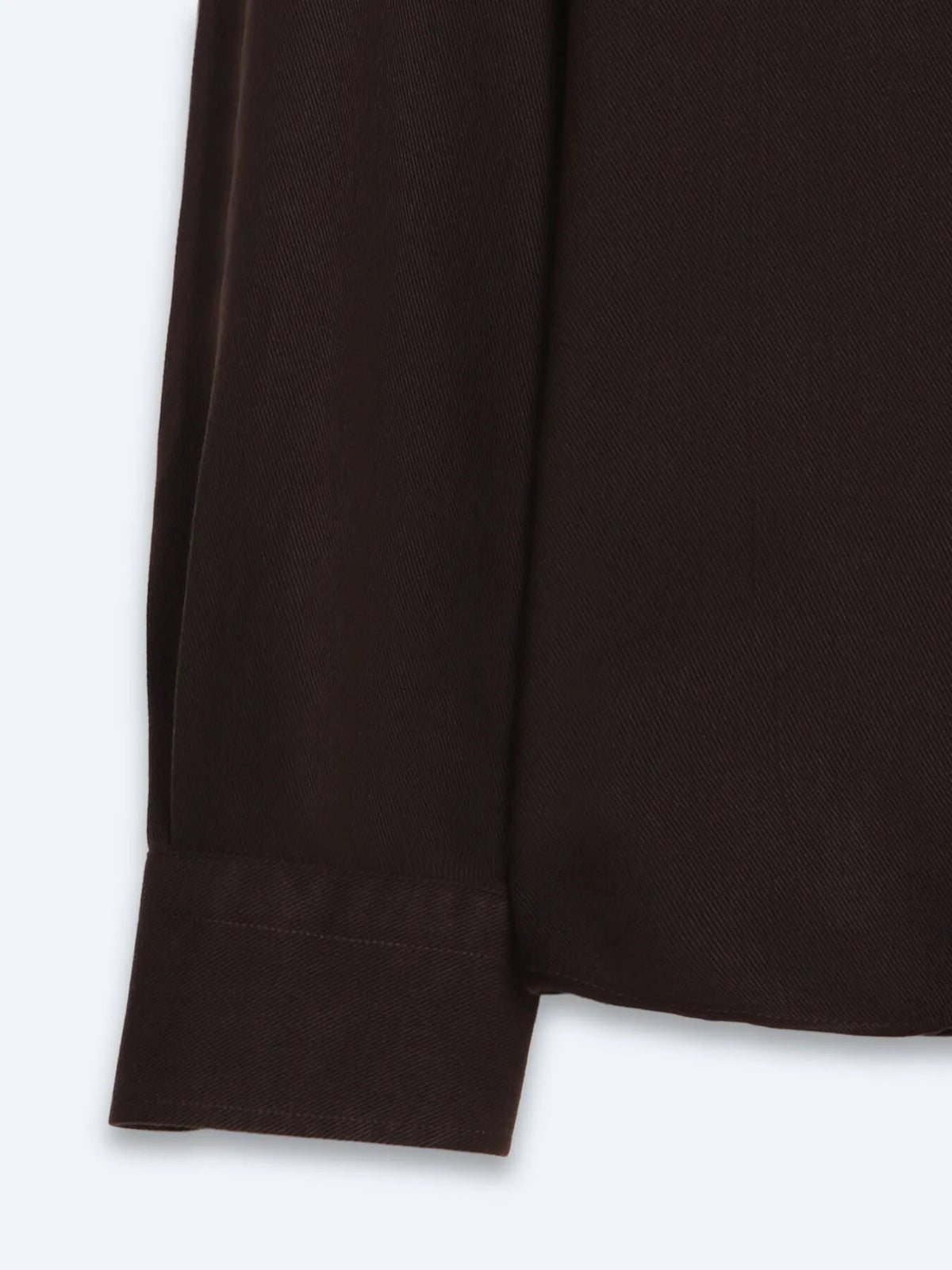 Kahverengi Düz Regular Fit Uzun Dokuma Casual Gömlek