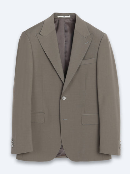 Kahverengi Kareli Modern Fit %100 Yün Takım Elbise