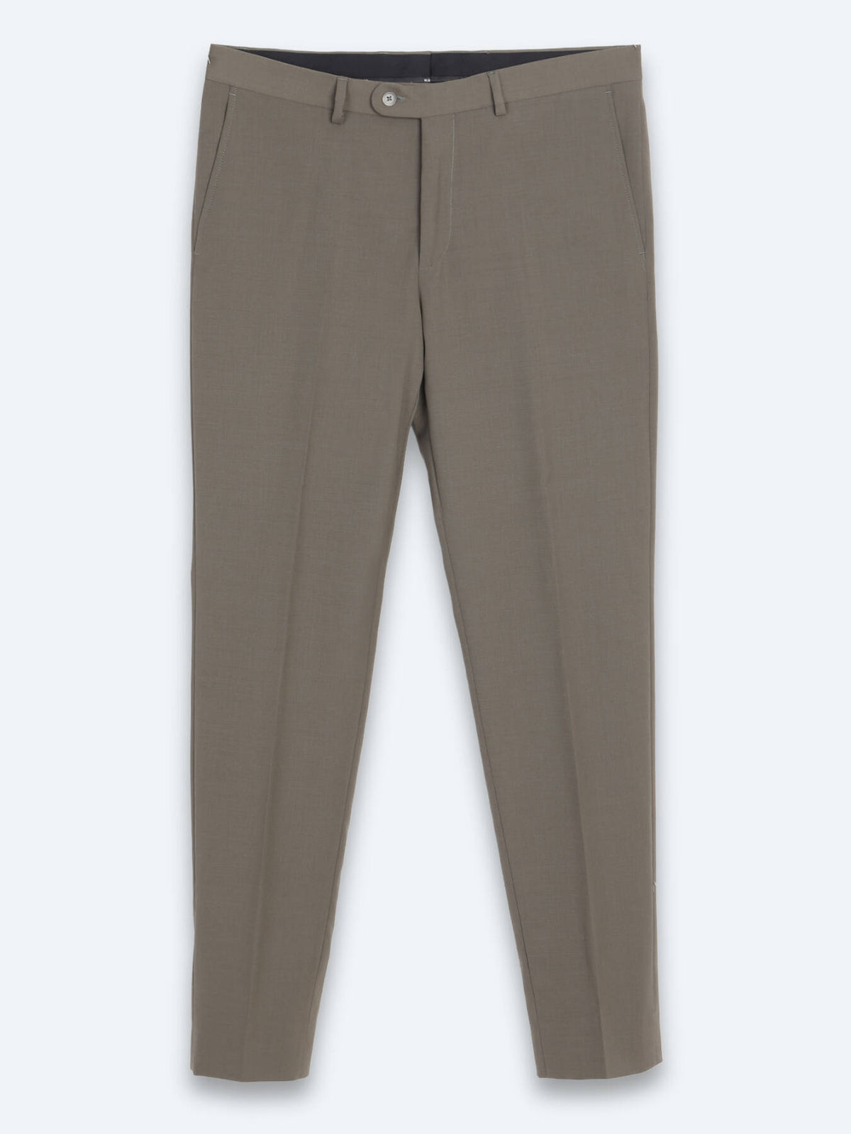Kahverengi Kareli Modern Fit %100 Yün Takım Elbise