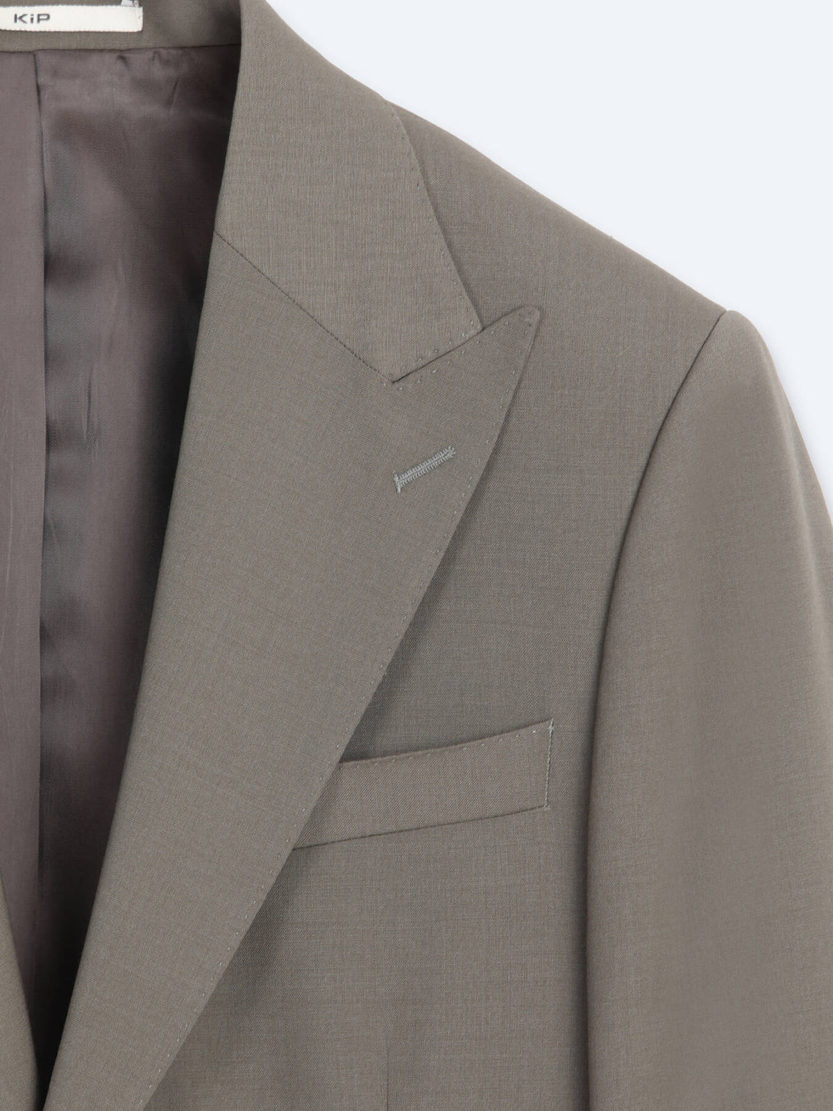 Kahverengi Kareli Modern Fit %100 Yün Takım Elbise