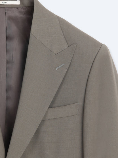 Kahverengi Kareli Modern Fit %100 Yün Takım Elbise