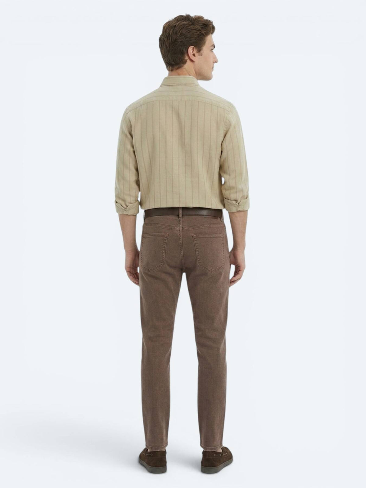 Kahverengi Regular Fit Denim %100 Pamuk Pantolon
