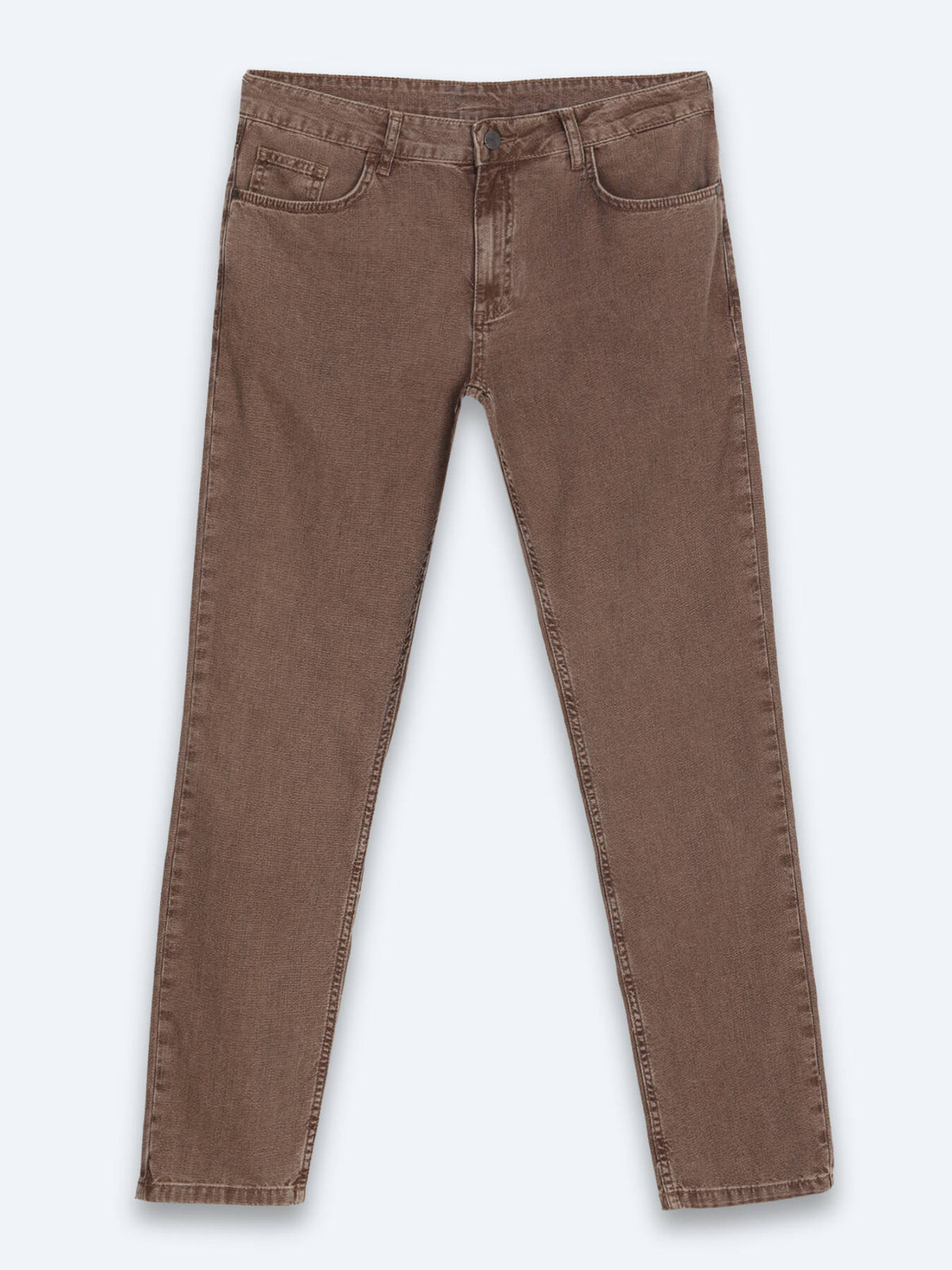 Kahverengi Regular Fit Denim %100 Pamuk Pantolon