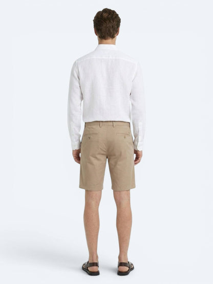 Karamel Düz Kumaş Jogging Fit Casual Bermuda