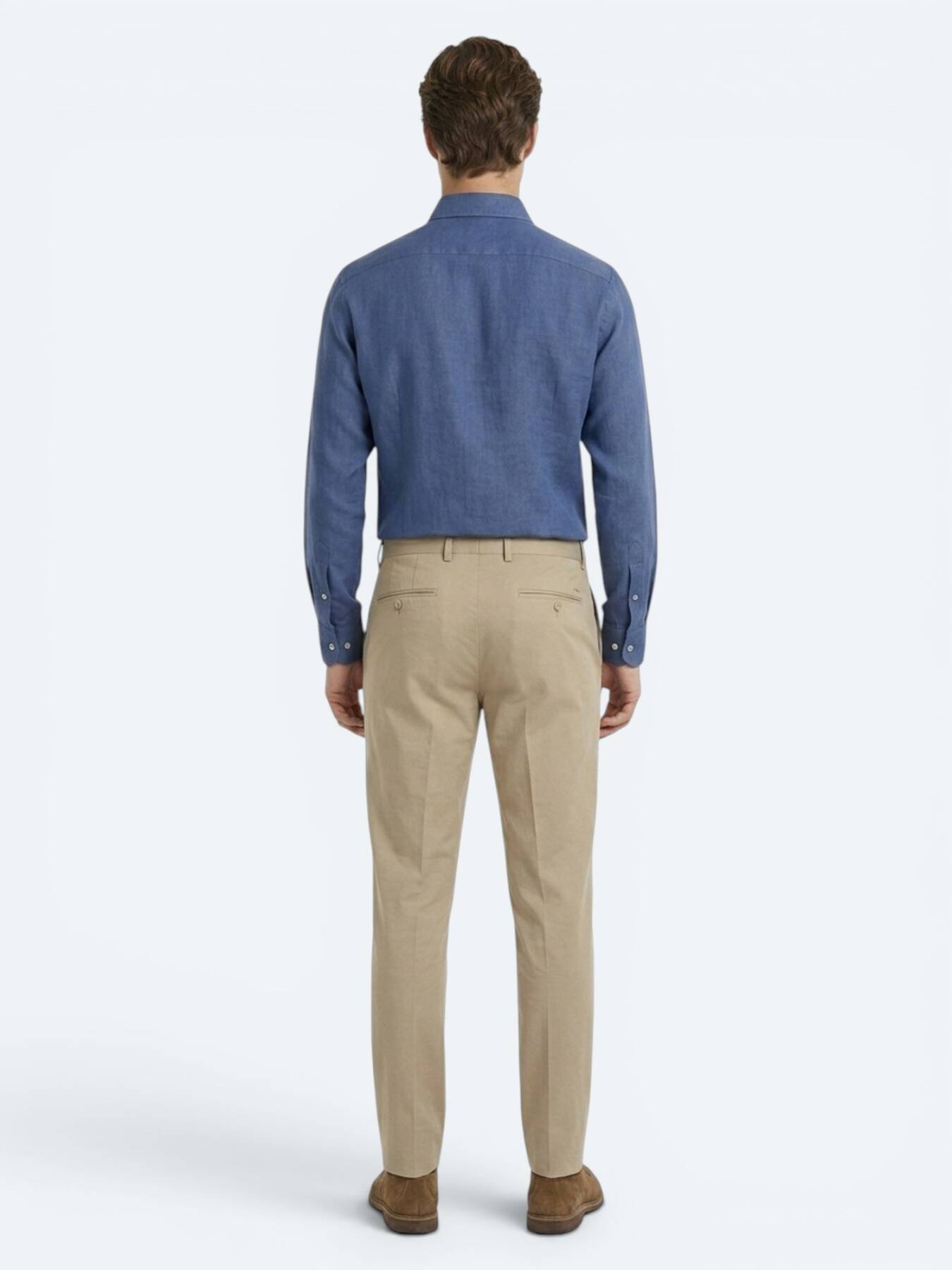 Karamel Kumaş Relaxed Fit Casual Pamuk Karışımlı Pantolon