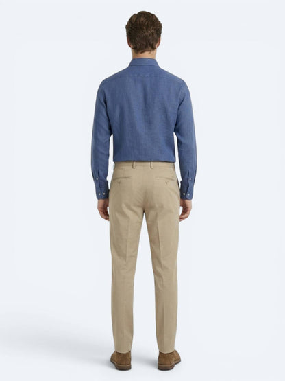 Karamel Kumaş Relaxed Fit Casual Pamuk Karışımlı Pantolon