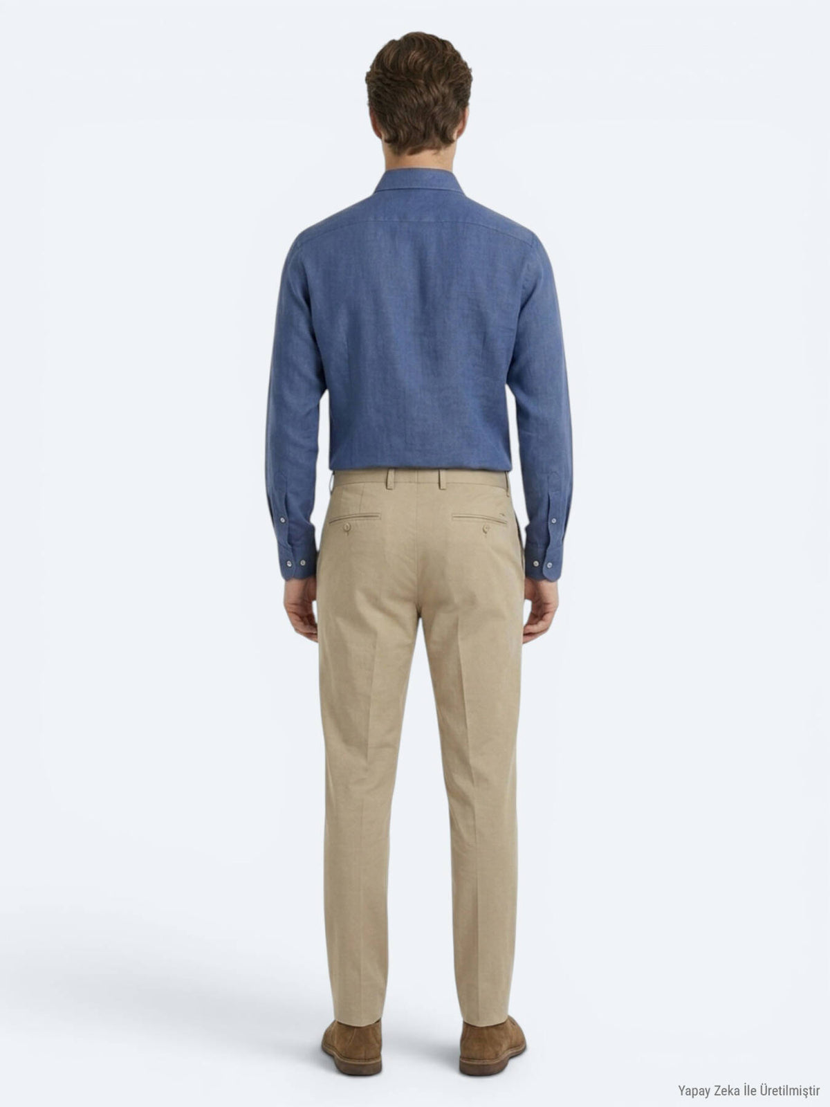 Karamel Kumaş Relaxed Fit Casual Pamuk Karışımlı Pantolon