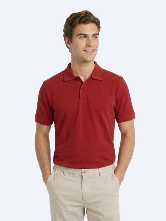 Kiremit Düz %100 Pamuk T-shirt