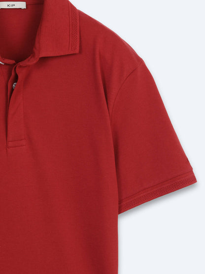 Kiremit Düz %100 Pamuk T-shirt