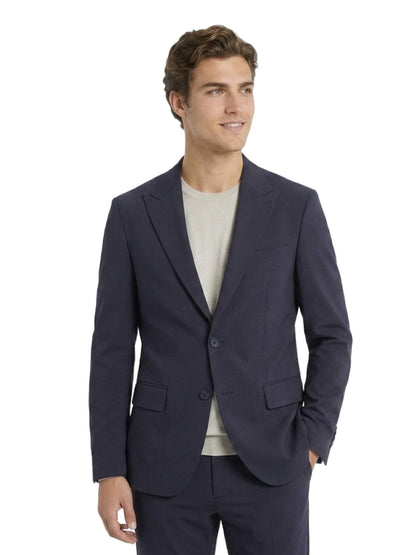Koyu Gri Düz Modern Fit Örme Takım Elbise